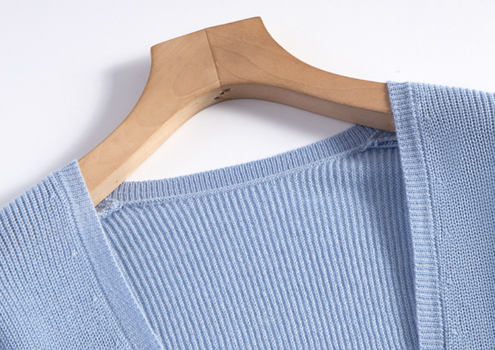 Knit set suspender dress / blue