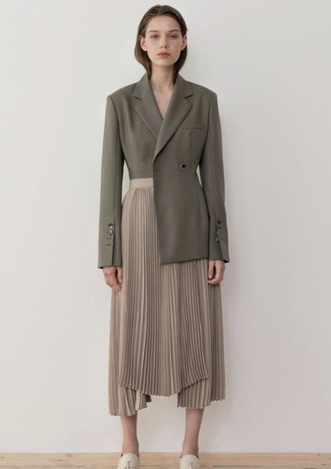 Waist fit long blazer