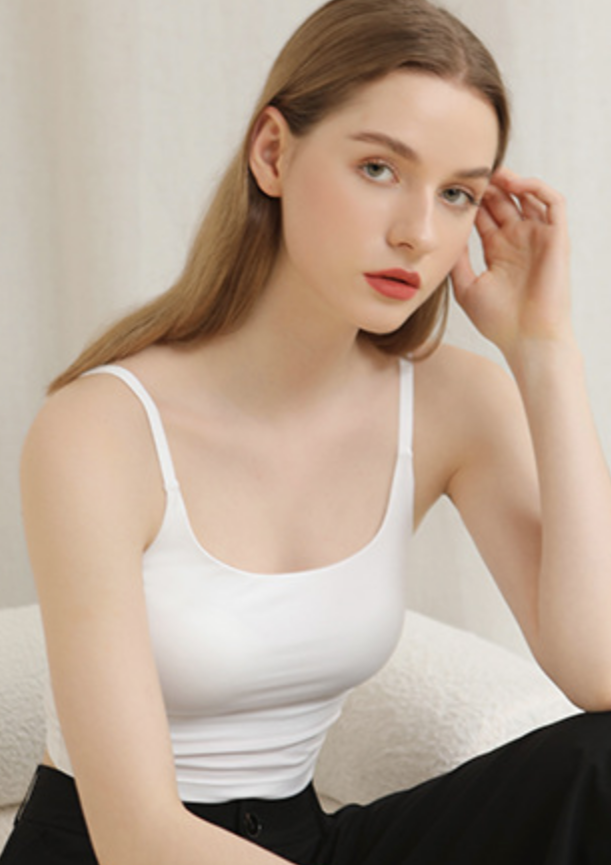 Padded slim inner top / white