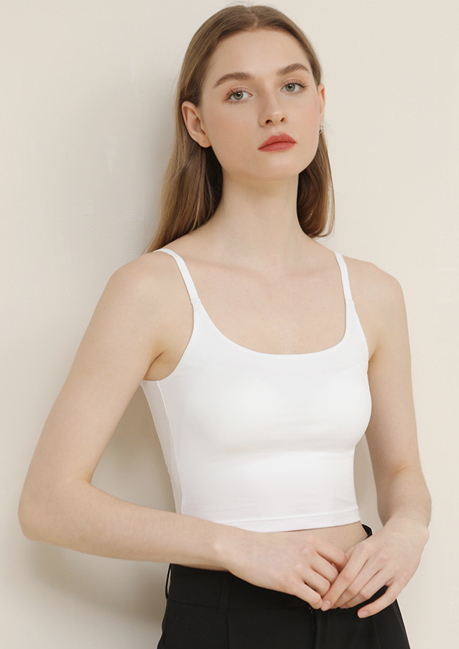 Padded slim inner top / white