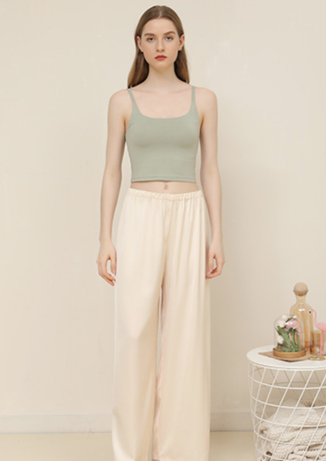 Padded slim inner top / light green
