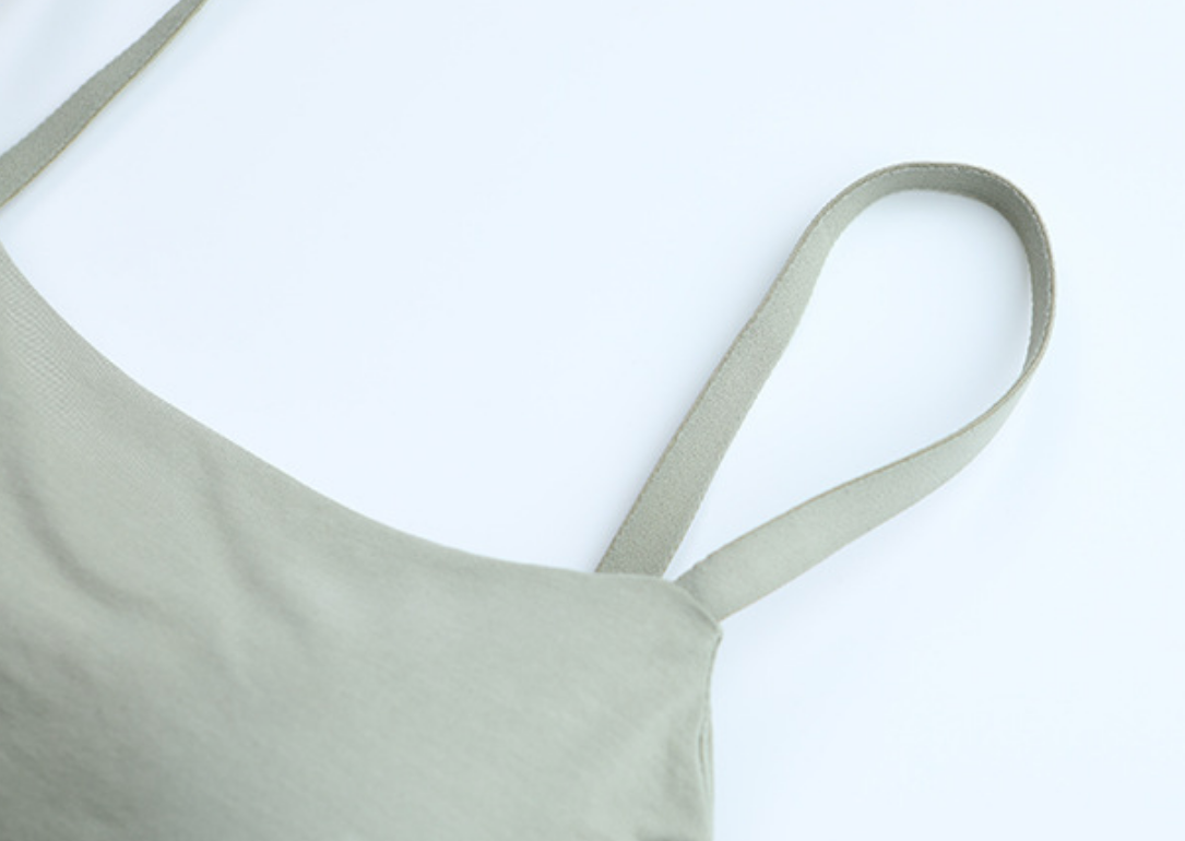 Padded slim inner top / light green