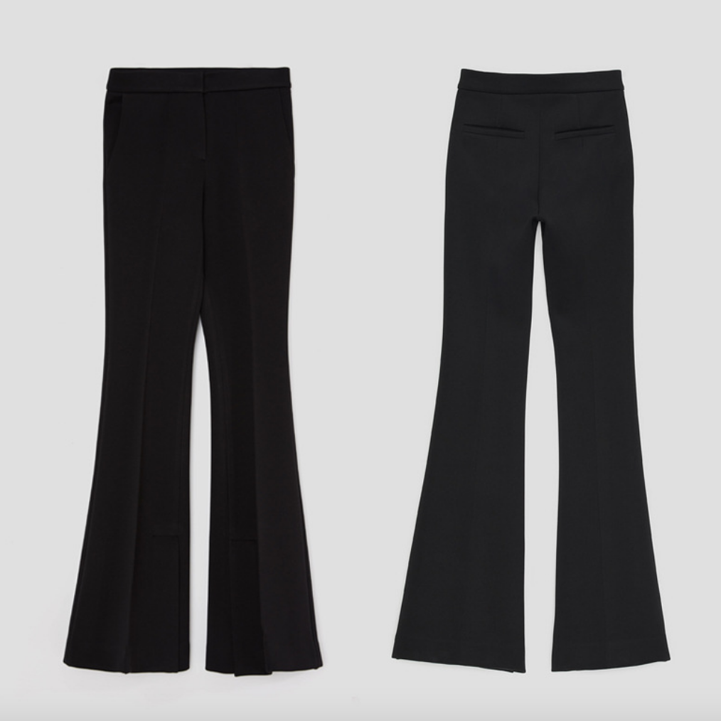 High waist long flare pants