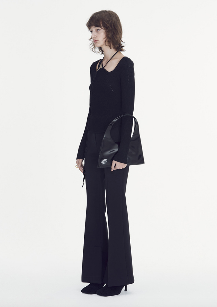 High waist long flare pants