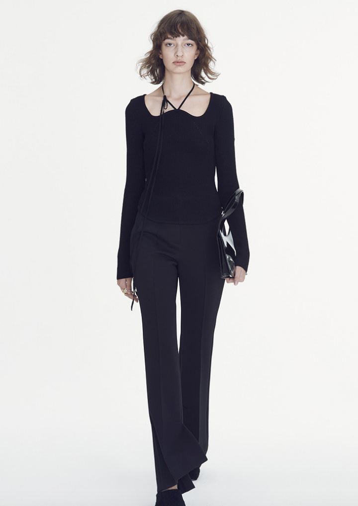 High waist long flare pants