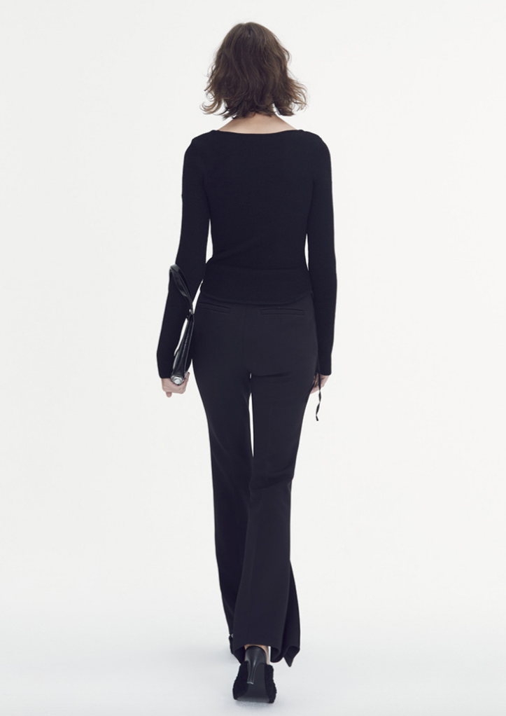 High waist long flare pants