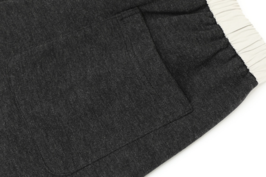 Waist gathered easy pants / brown