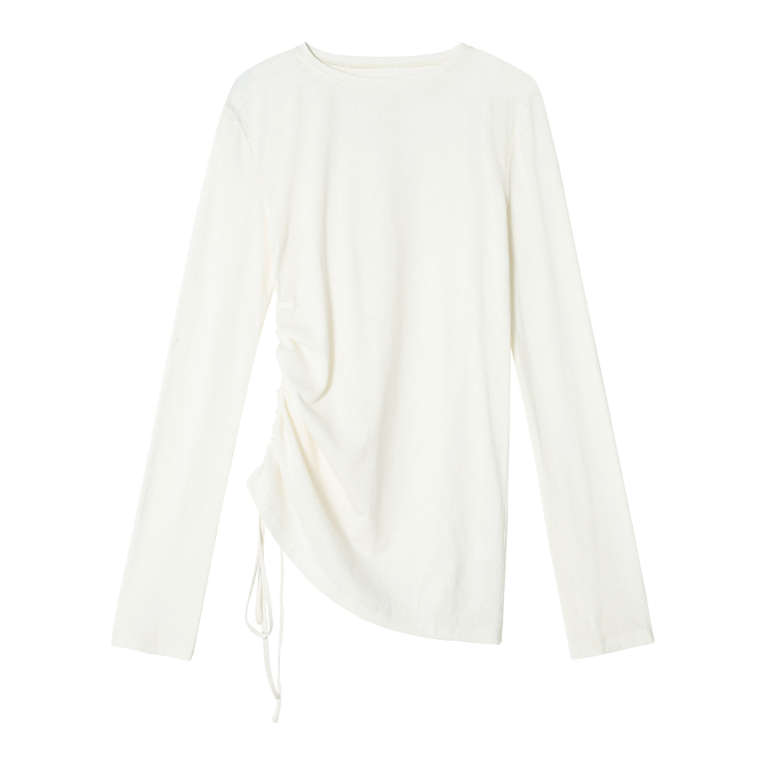 Side ribbon top / white