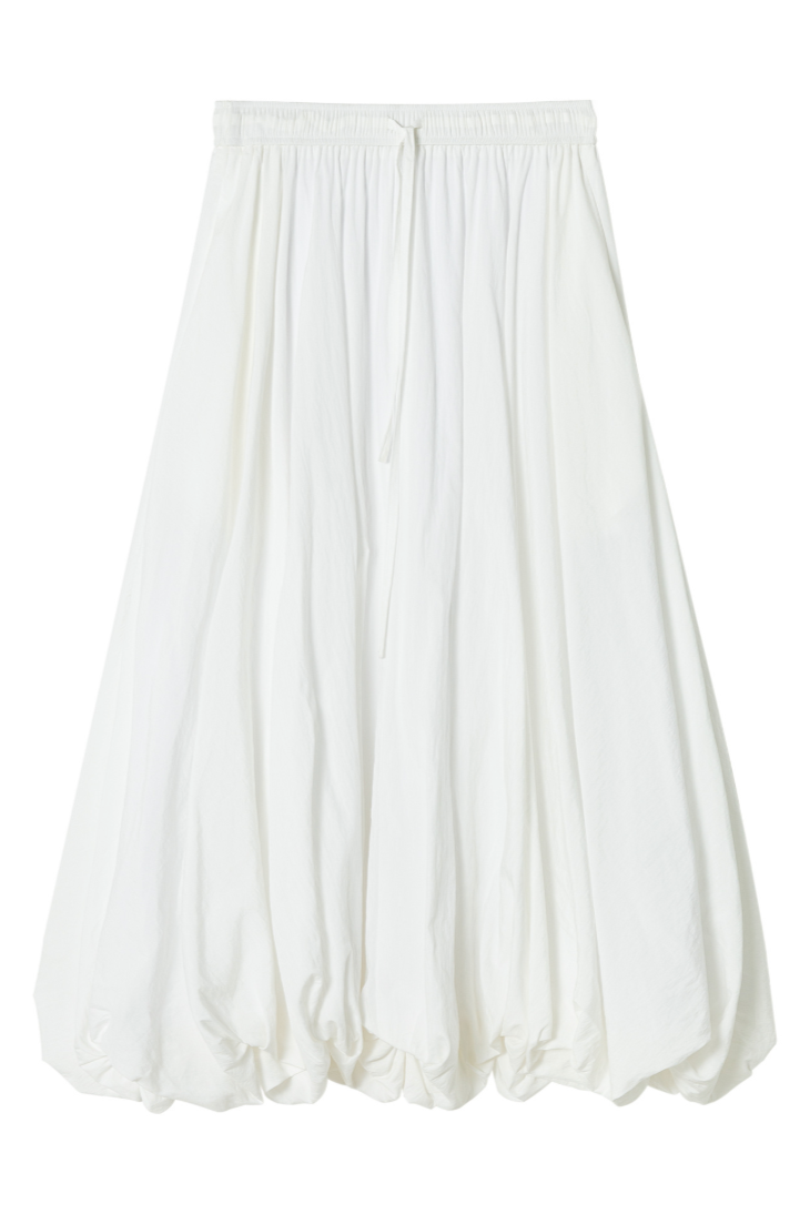 Airy balloon skirt / white