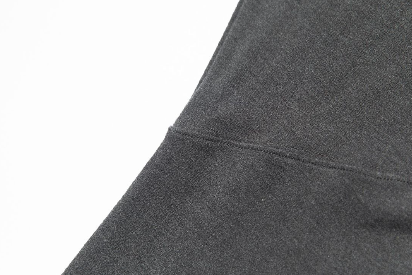 Stole collar long dress / dark gray