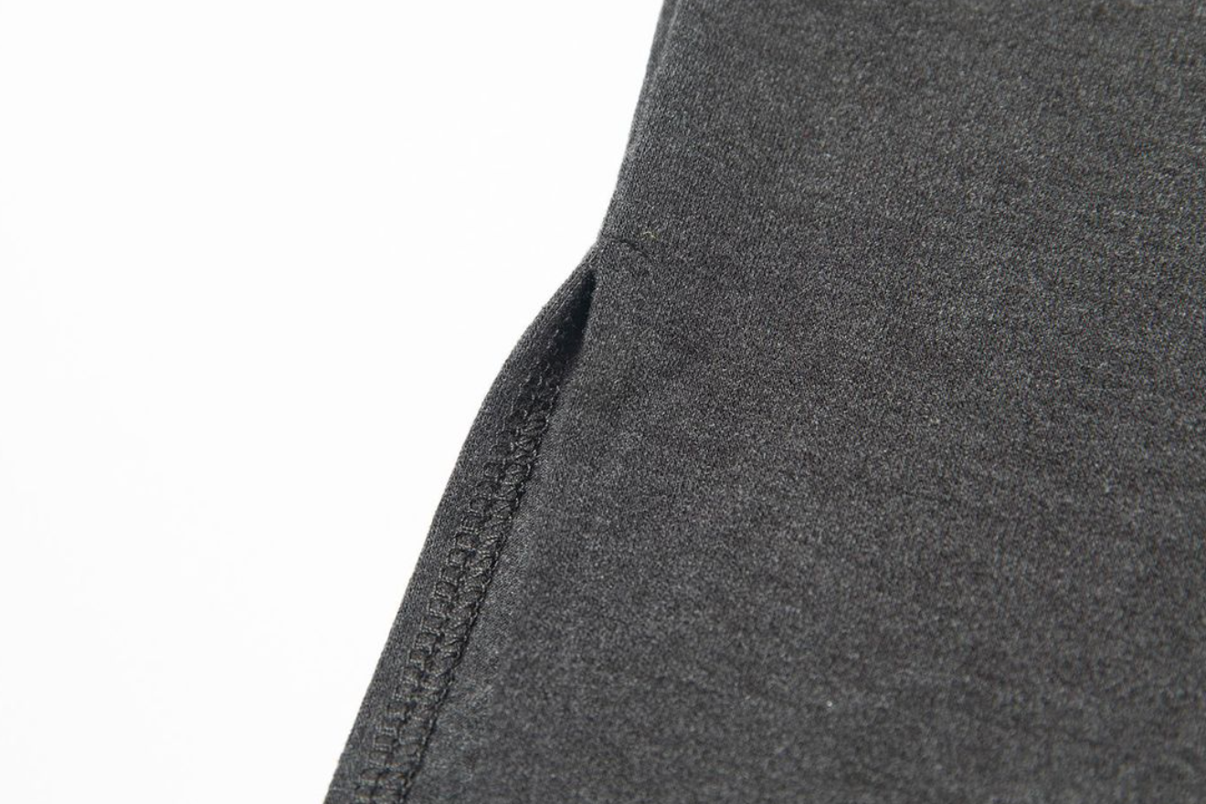 Stole collar long dress / dark gray