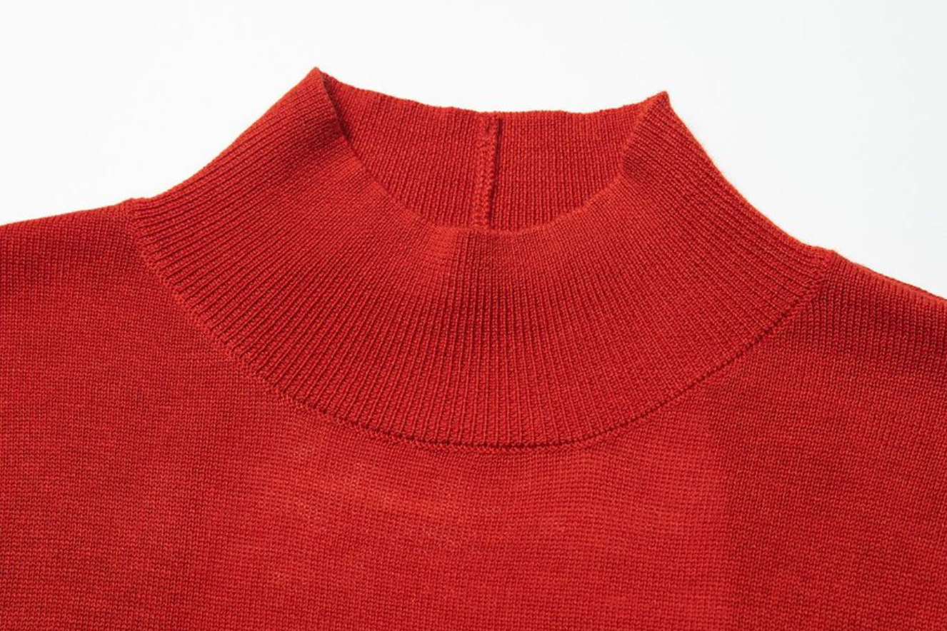 Back open half sleeve knit top / black