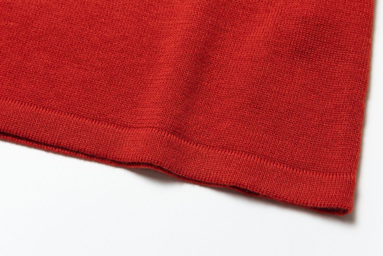 Back open half sleeve knit top / black
