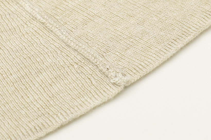 Extra fine wool blend simple fit knit top / black