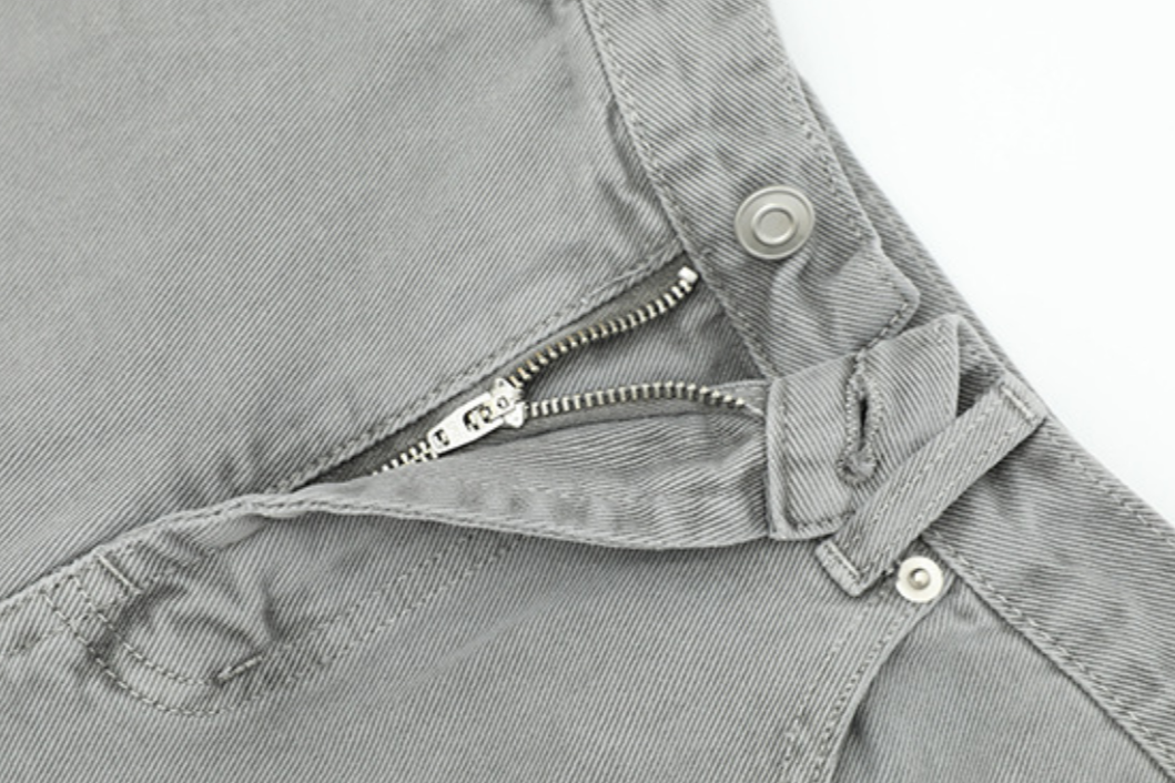 Relaxed Straight Denim Pants / sand beige