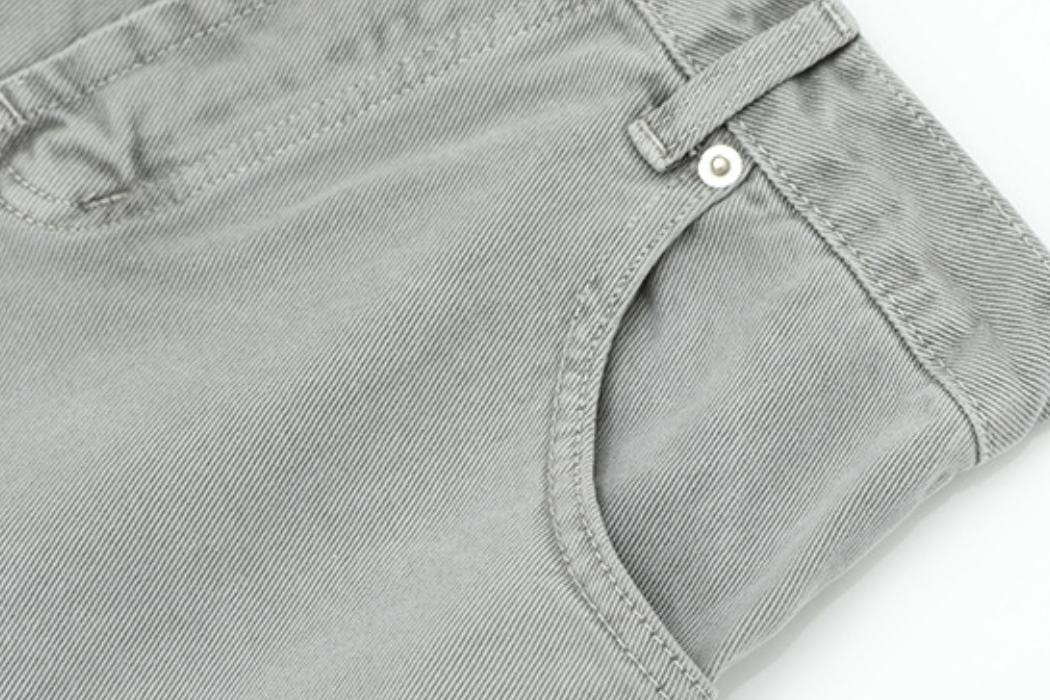 Relaxed Straight Denim Pants / sand beige