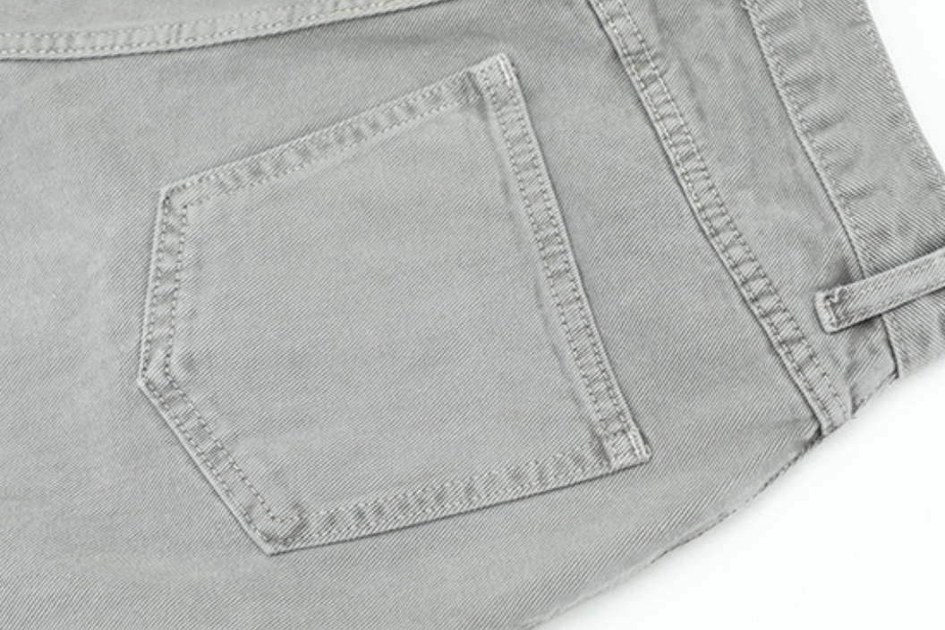 Relaxed Straight Denim Pants / sand beige