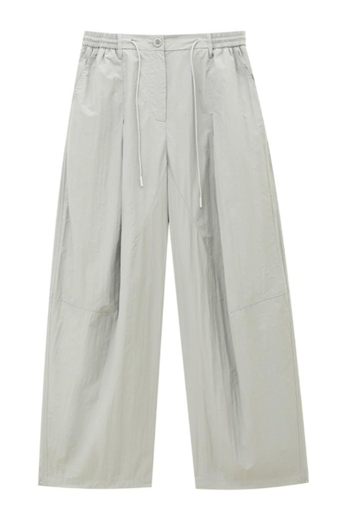 Easy wide track pants / light gray