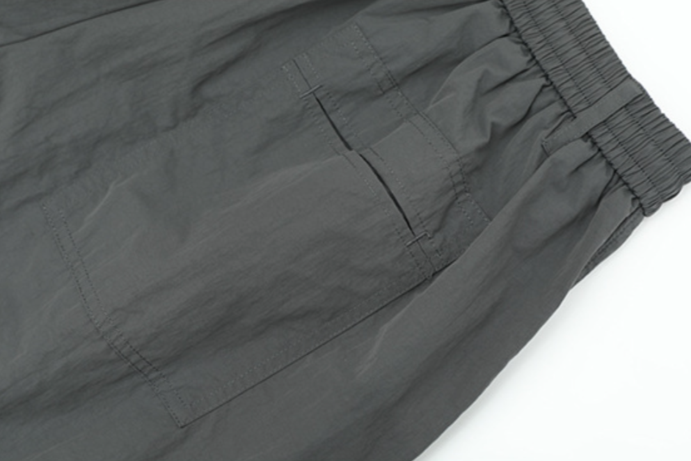 Easy wide track pants / white