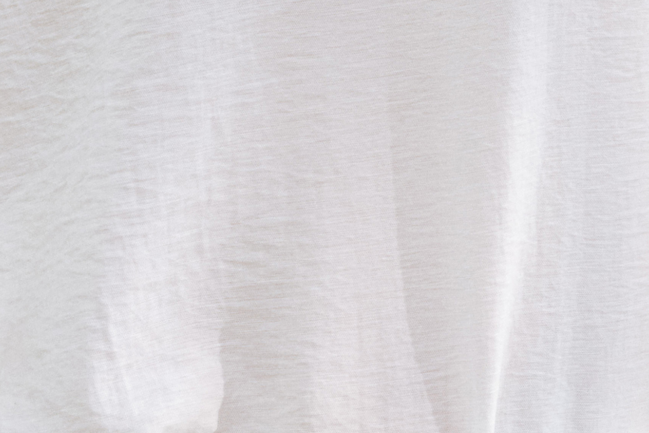 2-Way draped linen-blend top / white