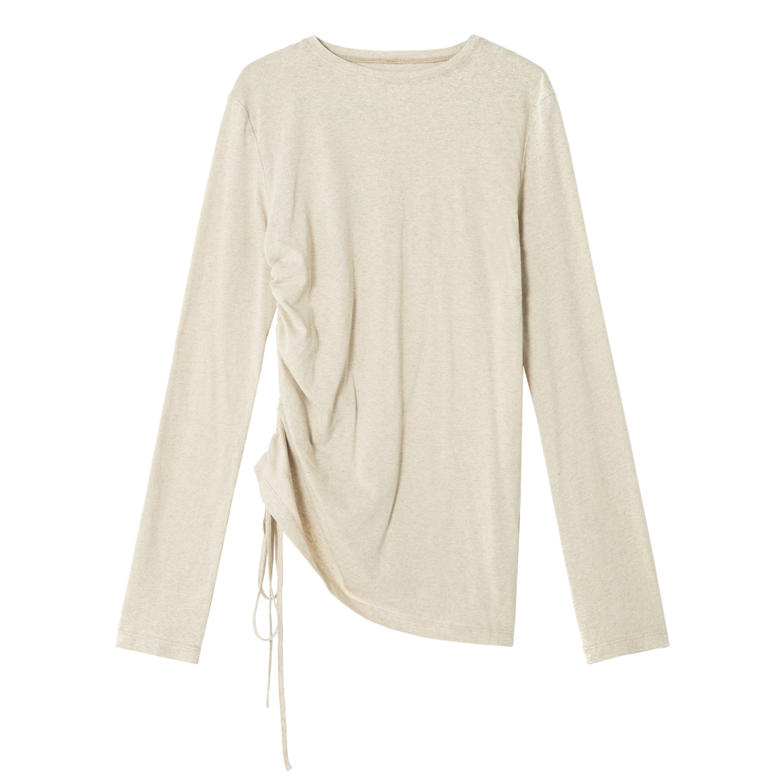 Side ribbon top / beige