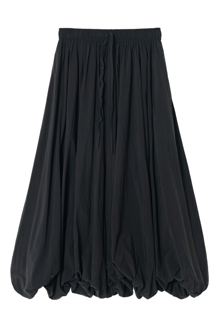 Airy balloon skirt / black