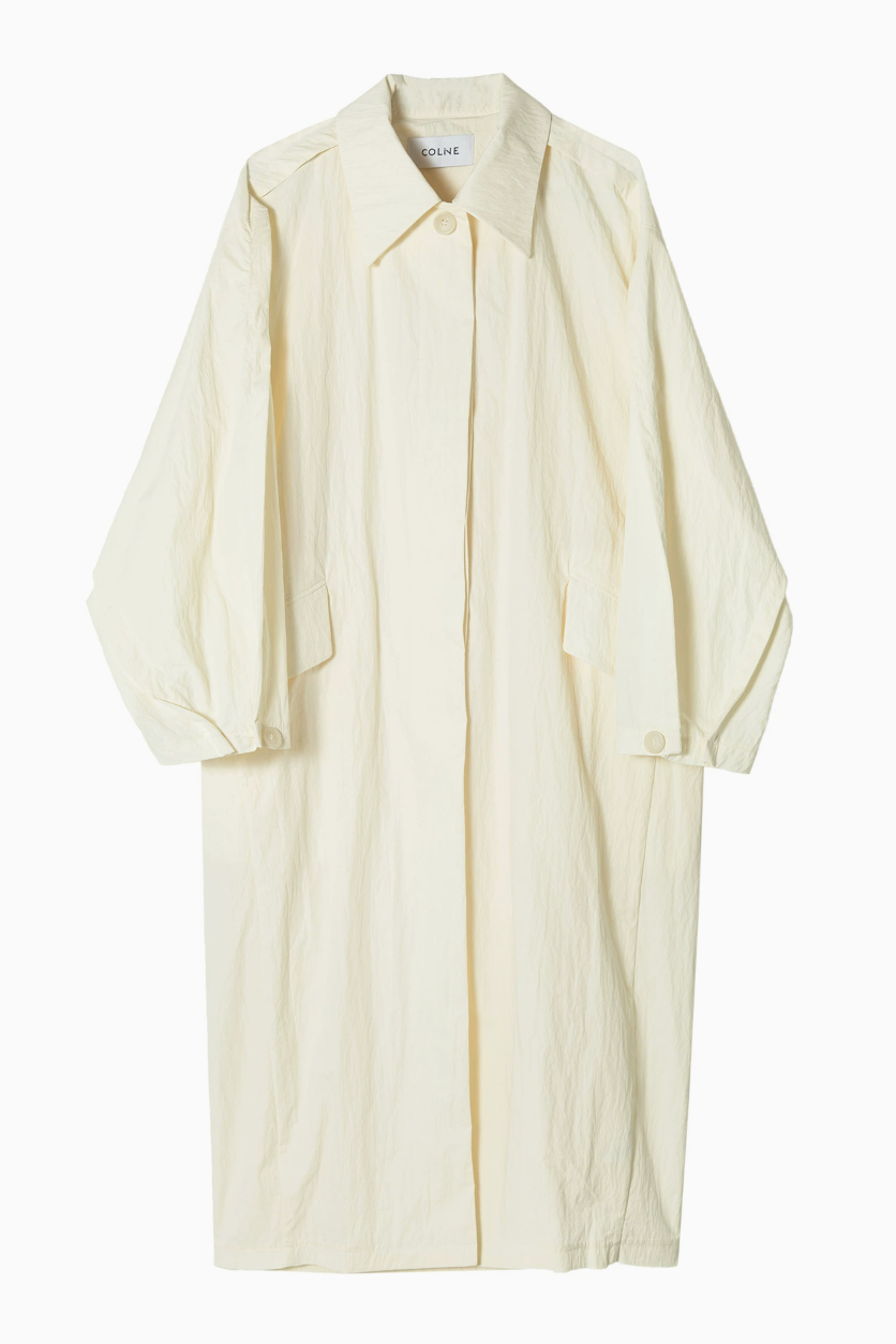 Volume sleeve spring coat / beige