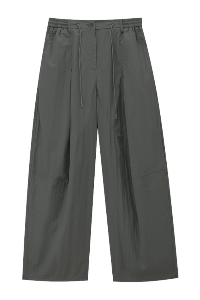 Easy wide track pants / dark gray