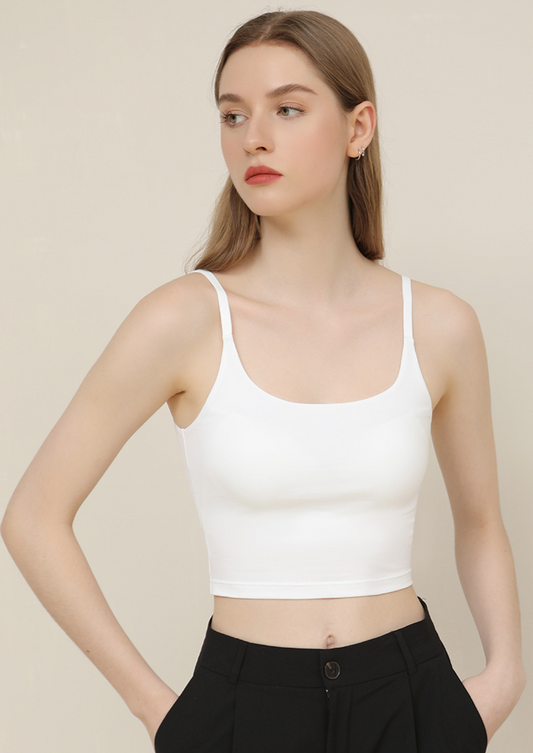 Padded slim inner top / white