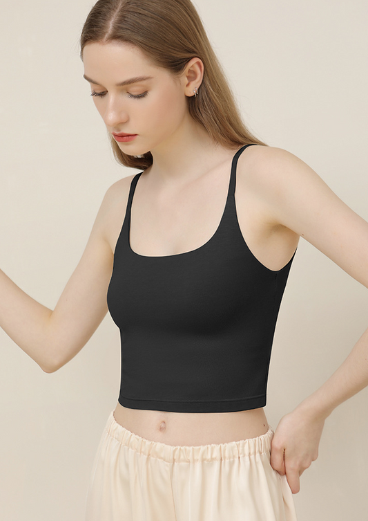 Padded slim inner top / black