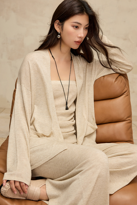 Wool blend cardigan / 4 colors