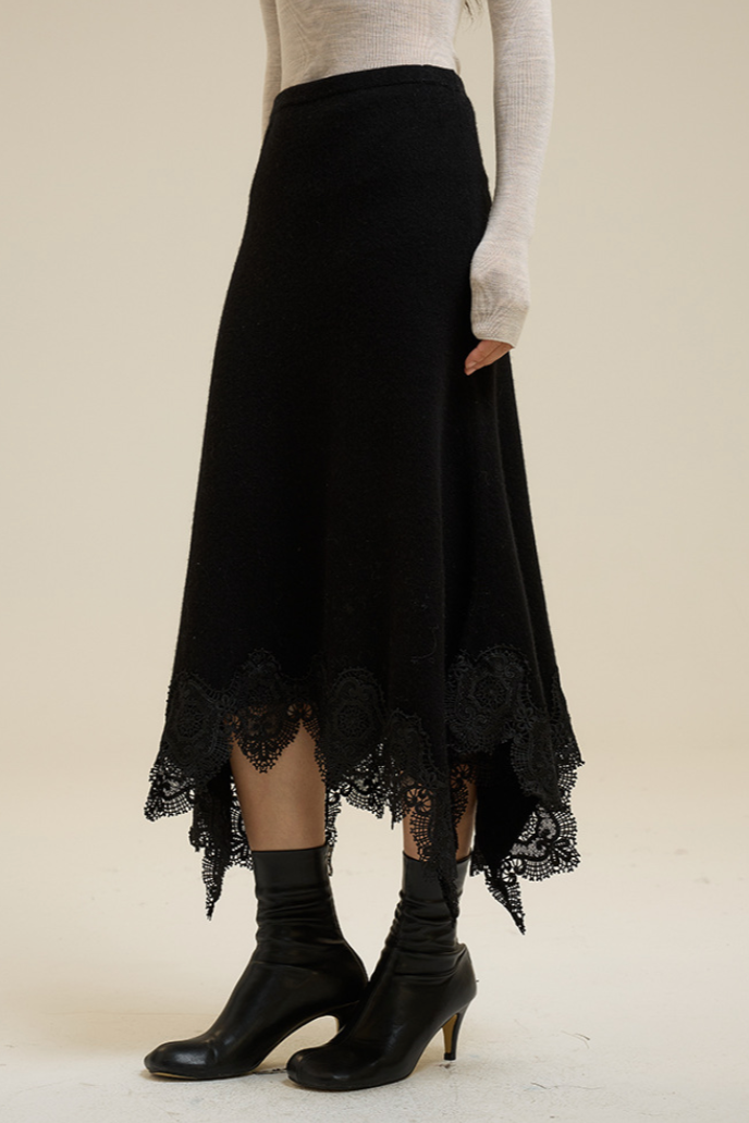 Cashmere lace skirt