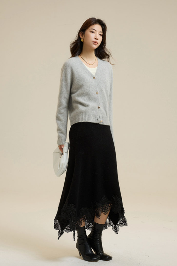 Cashmere lace skirt