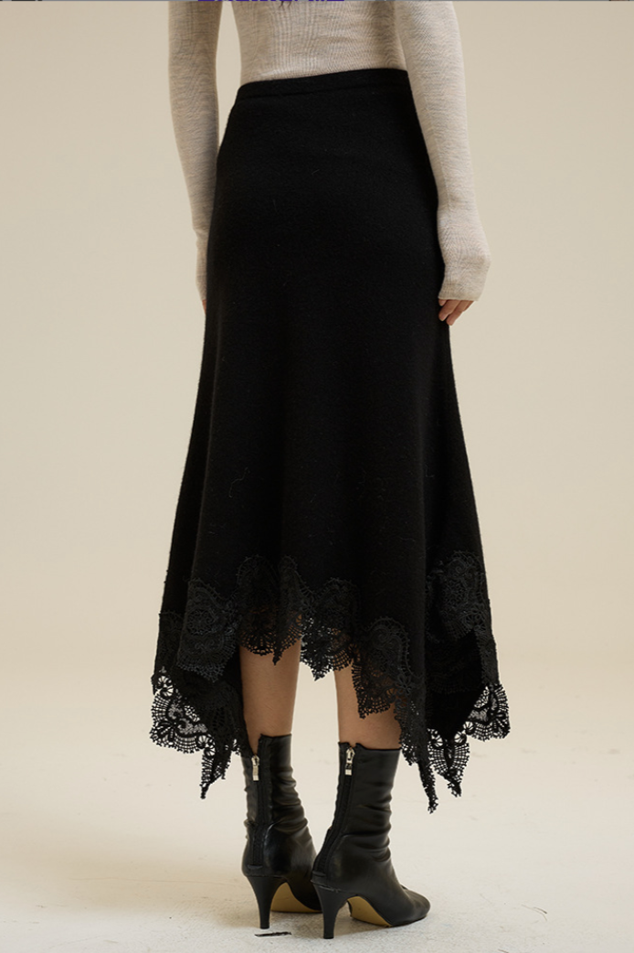 Cashmere lace skirt