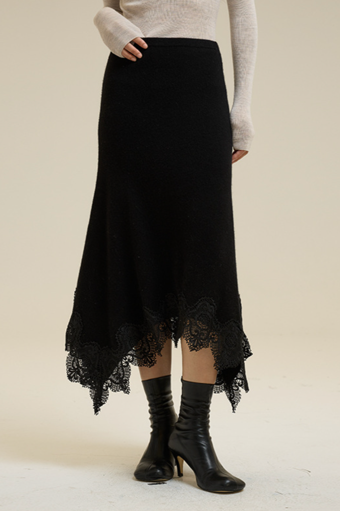 Cashmere lace skirt