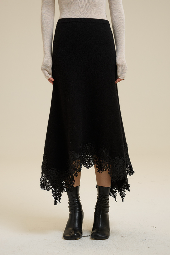 Cashmere lace skirt