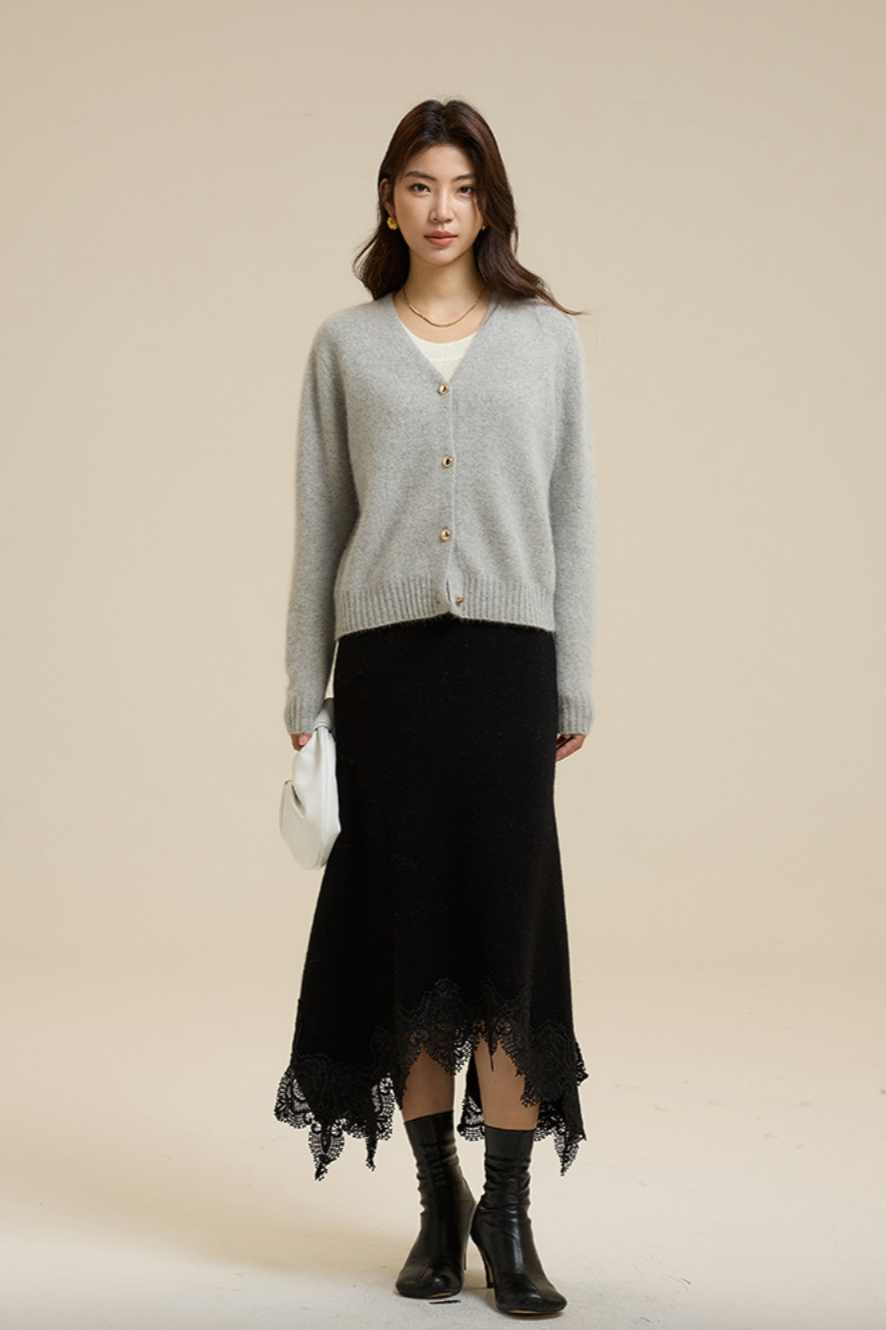 Cashmere lace skirt