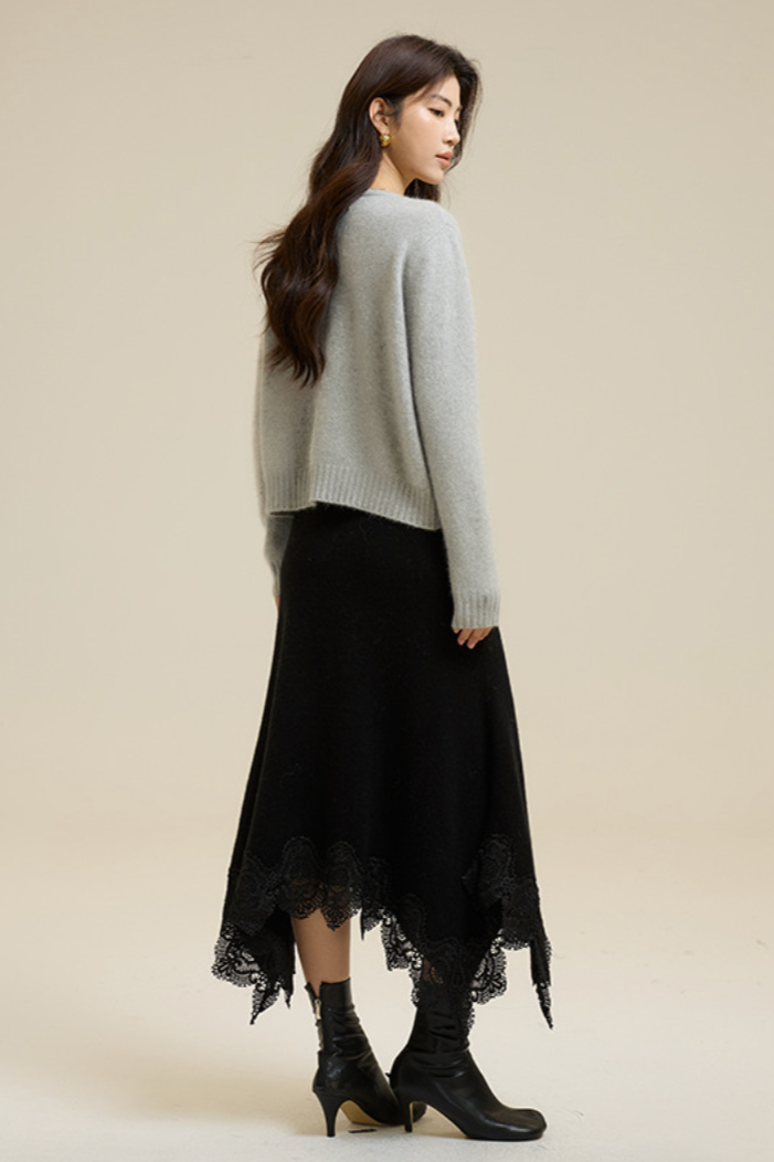 Cashmere lace skirt