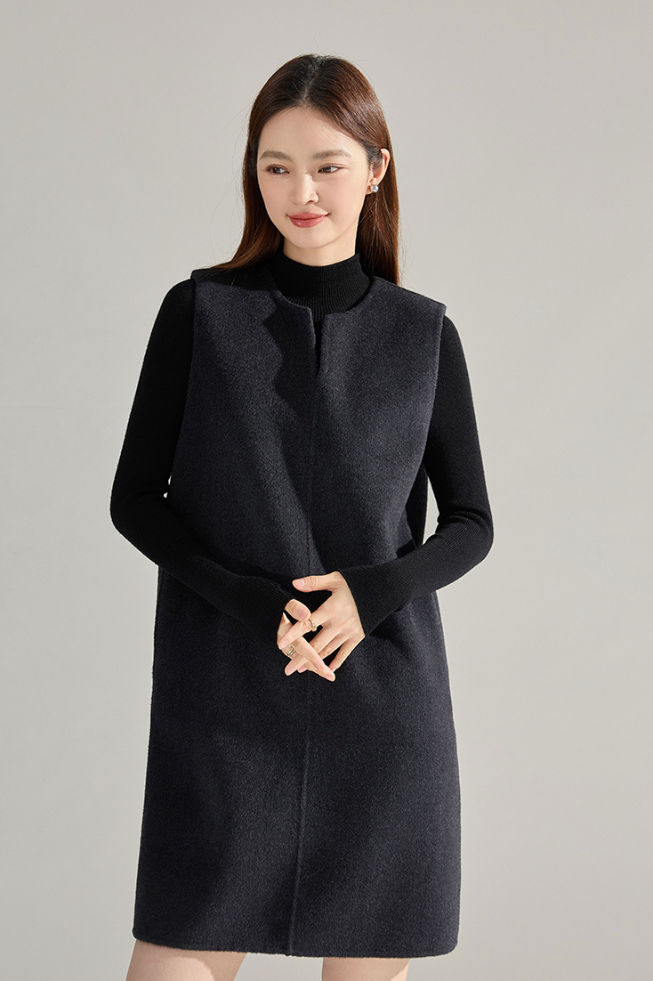 Keyneck wool short dress