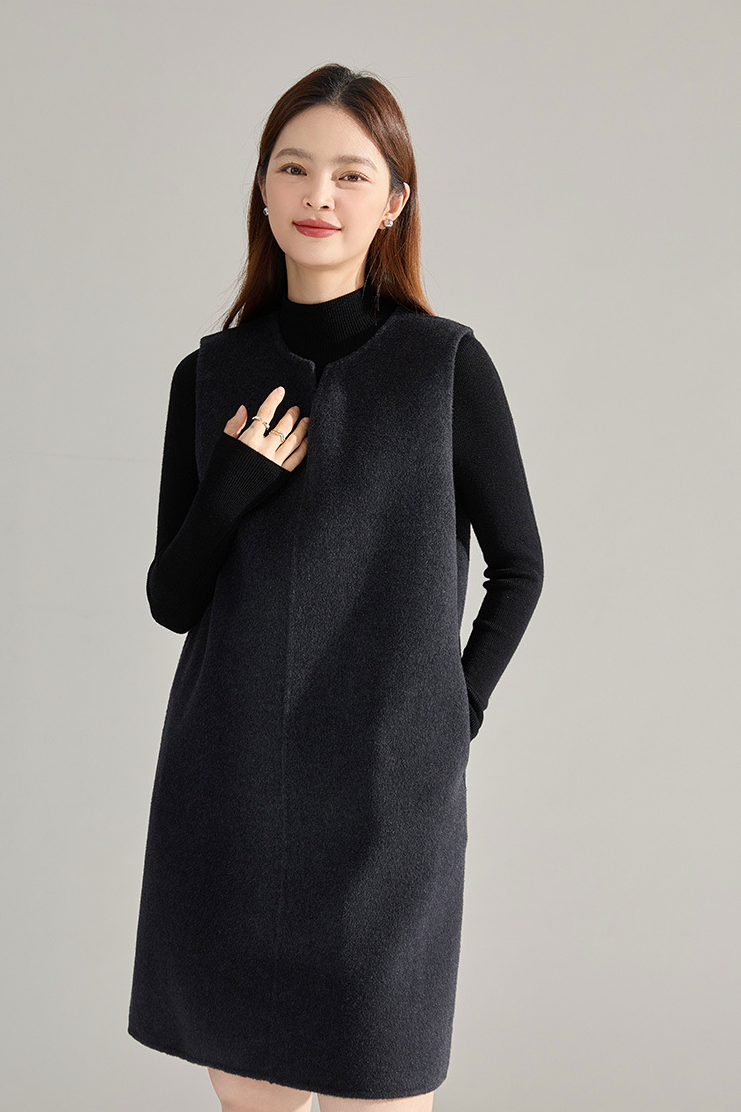 Keyneck wool short dress