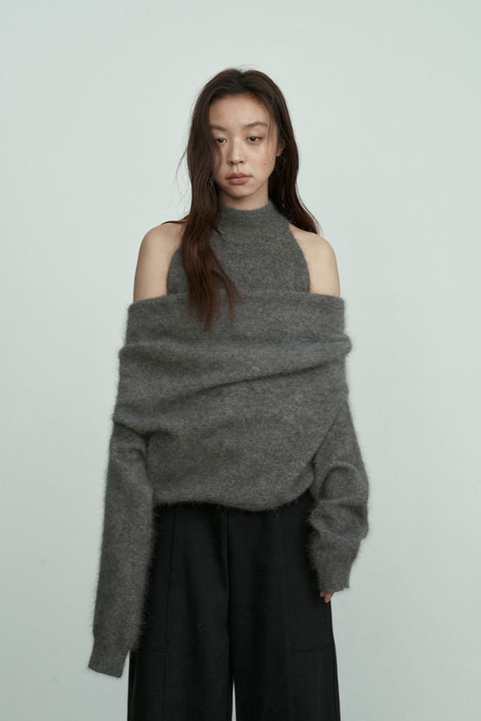 V-neck oversized sweater / 4 colors