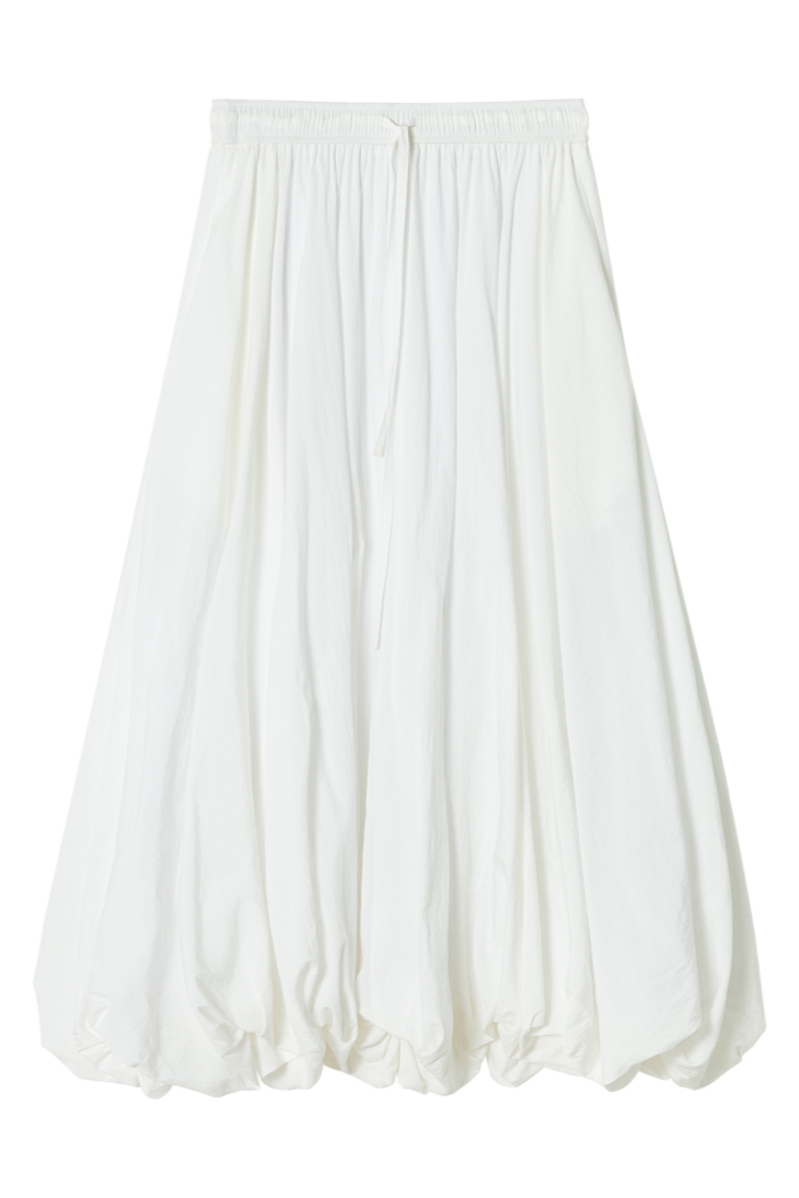 Airy balloon skirt /  white