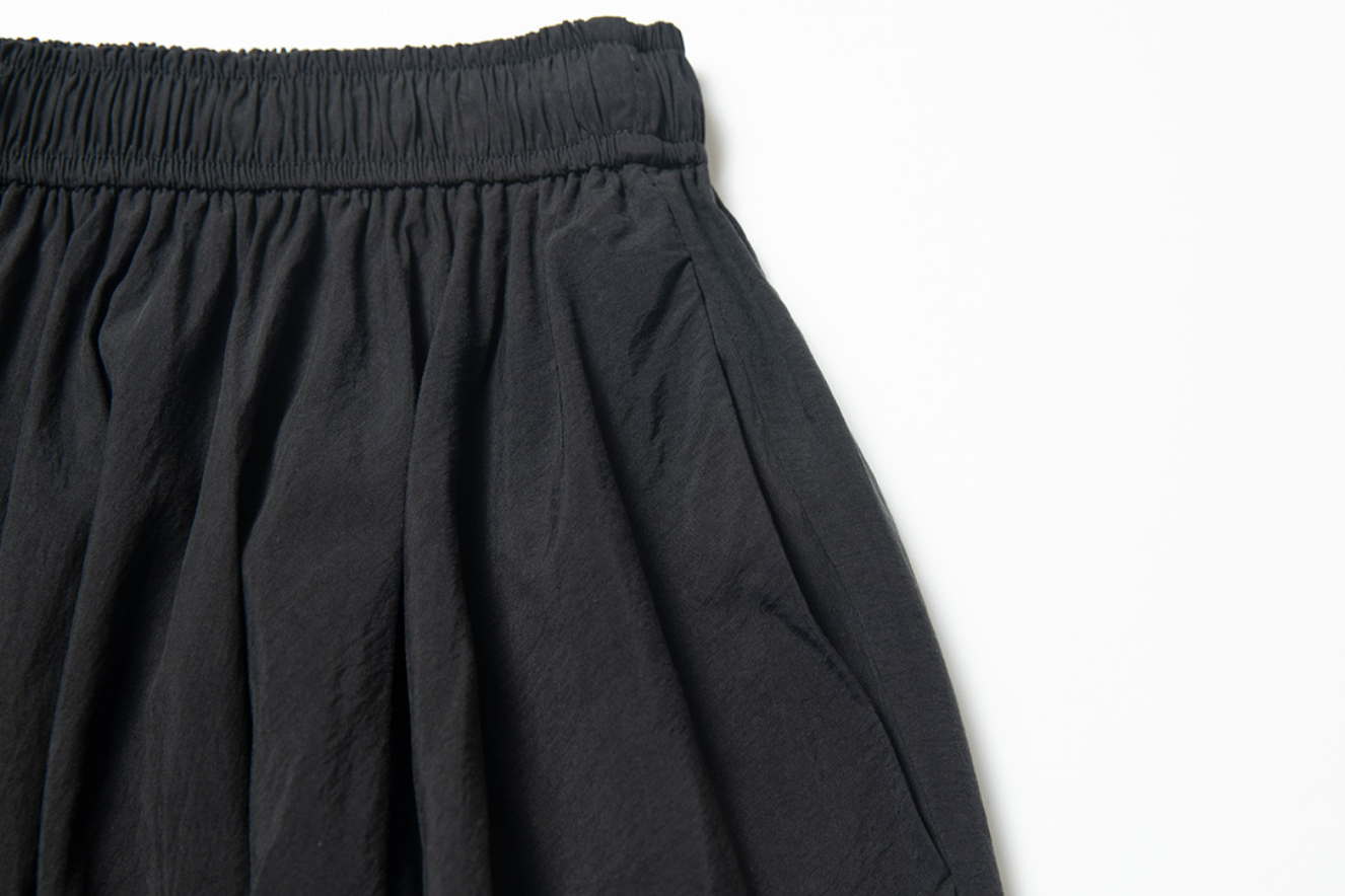 Airy balloon skirt /  black