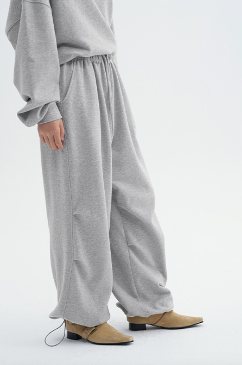 Relax wide sweat pants / gray