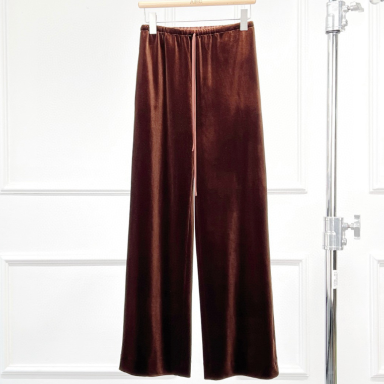 Soft flare velvet pants / 4 colors