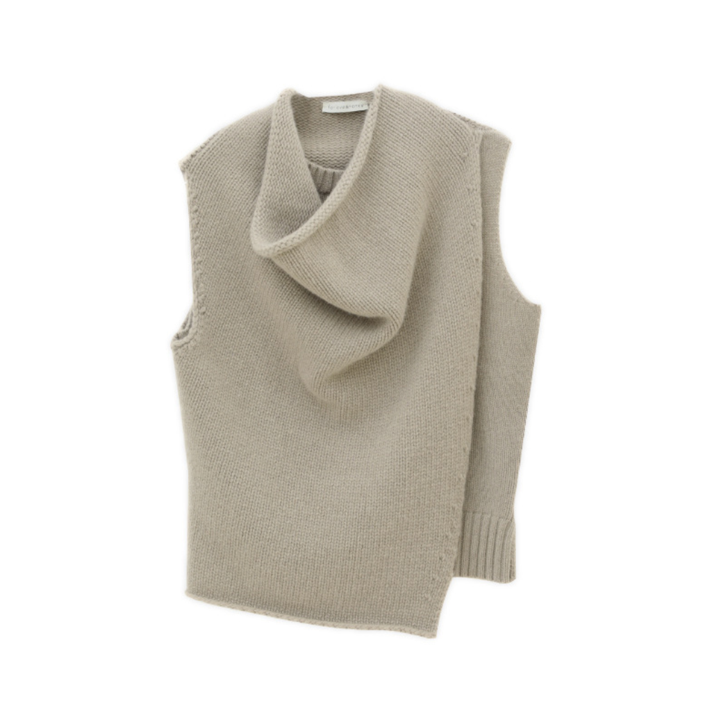 Layered sleeveless wool sweater / 4 colors