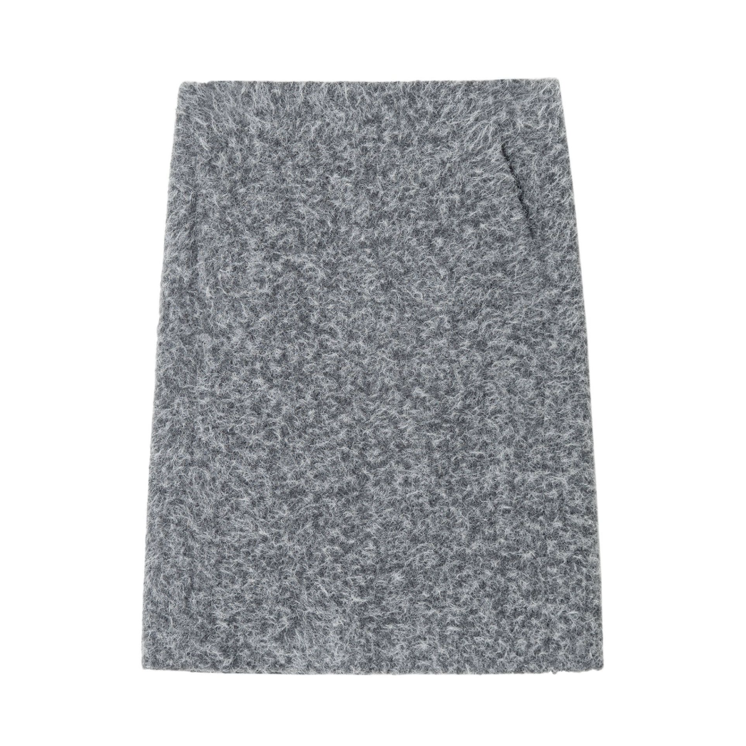 Straight midi skirt / dark gray