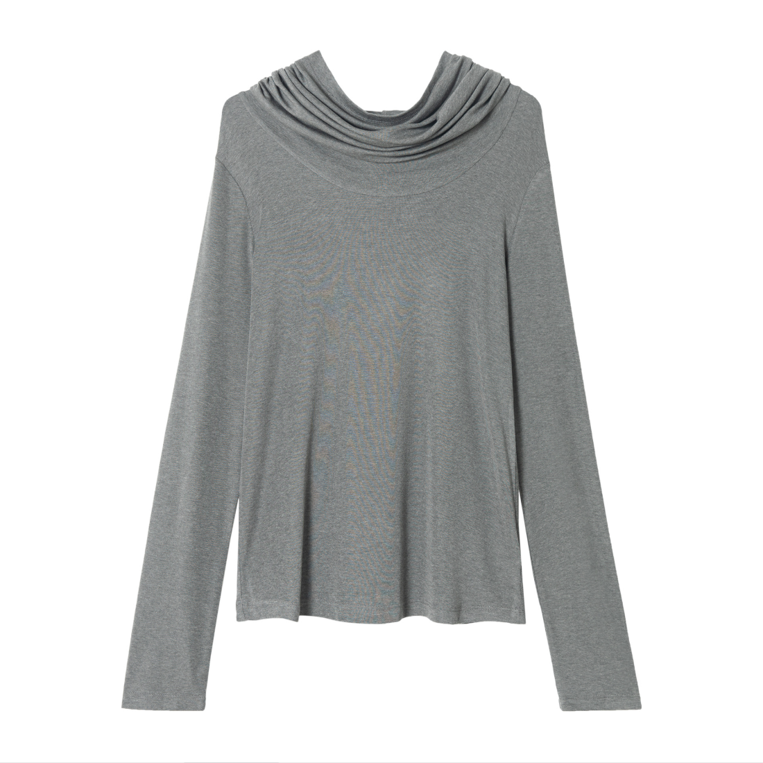 Hooded drape tops / gray