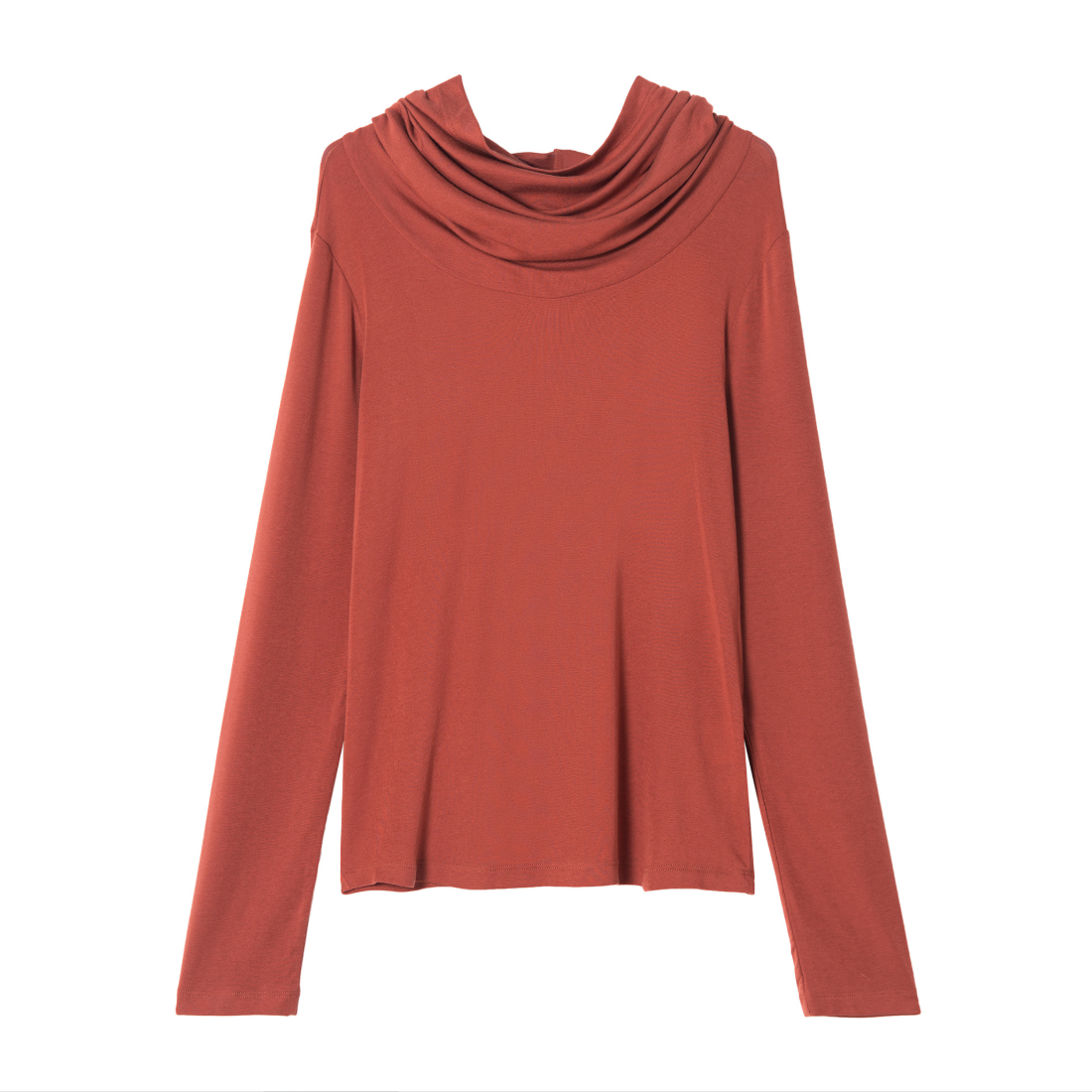 Hooded drape tops / red