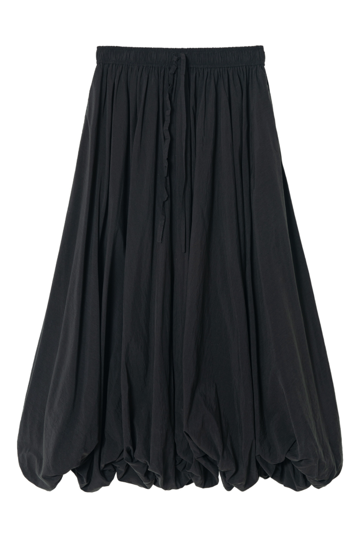 Airy balloon skirt /  black